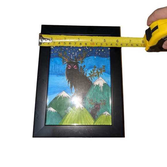 SOLD - HANDMADE DrawingArtworkDecor |Mythical Mountain Beasts|Signed Richelle L. - Picture 4 of 8